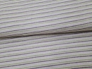 Italienischer Strick- Baumwoll-Leinen lila/grau gestreift